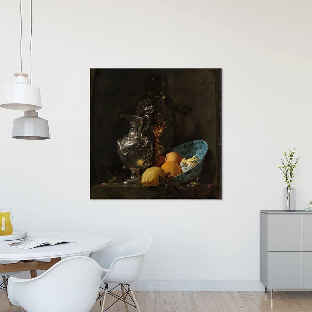 Stilleven met zilveren kan (Willem Kalf)