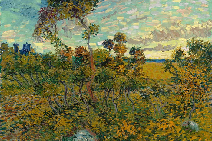 Zonsondergang bij Montmajour (Vincent Van Gogh)