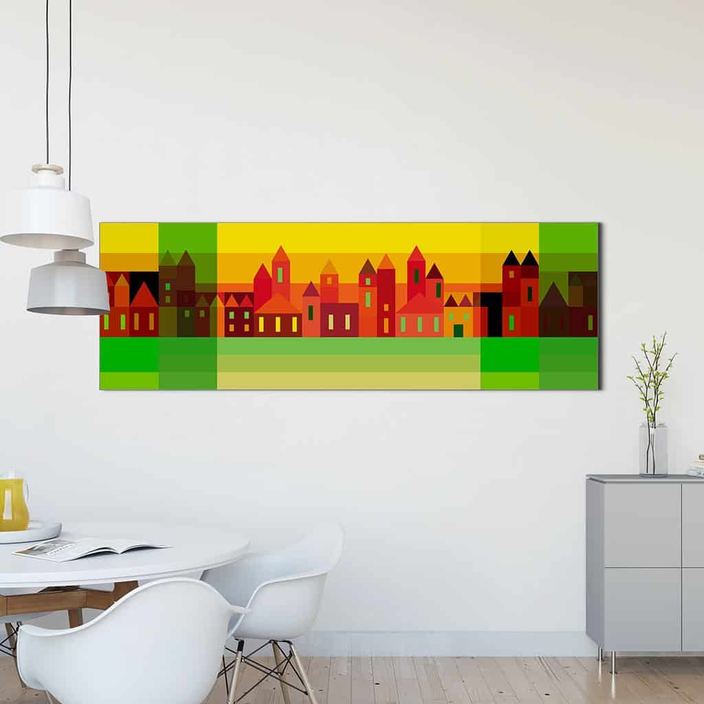 Vlak stadslandschap