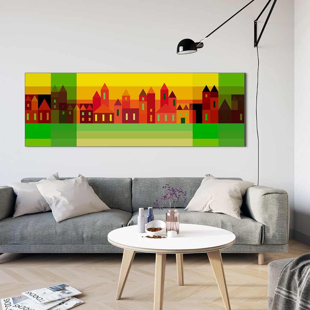 Vlak stadslandschap