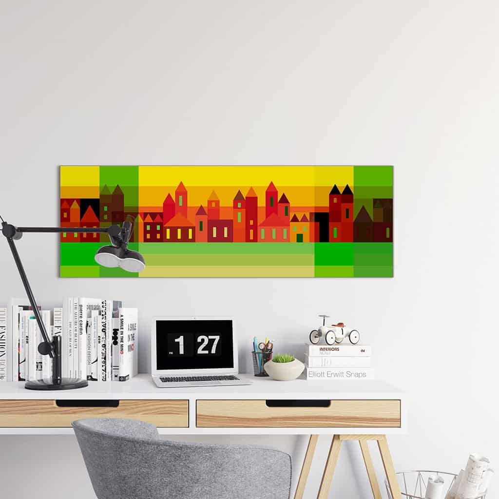 Vlak stadslandschap