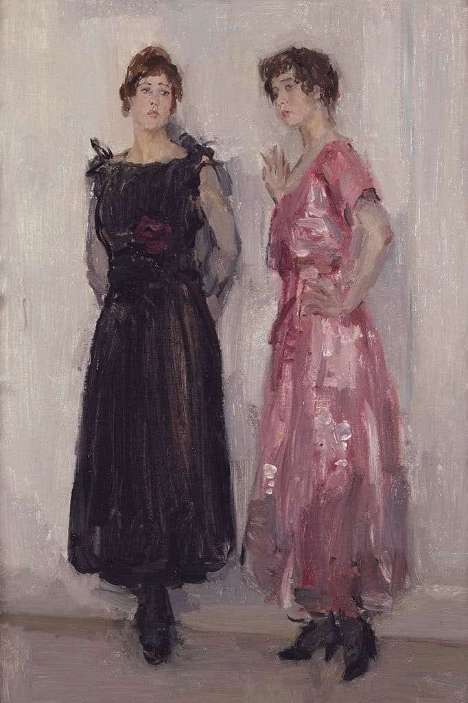 Twee mode modellen in Hirsch (Isaac Lazarus Israëls)