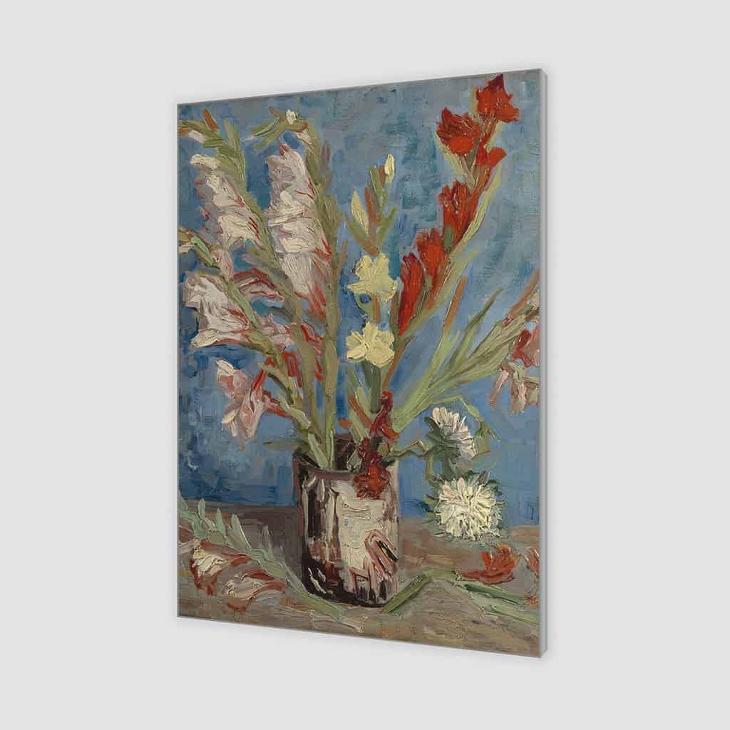 Vaas met Chinese Asters en Tuin Gladiolus (Vincent van Gogh)