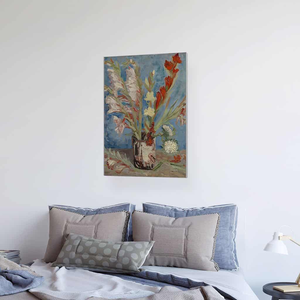 Vaas met Chinese Asters en Tuin Gladiolus (Vincent van Gogh)