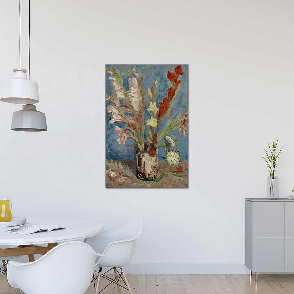 Vaas met Chinese Asters en Tuin Gladiolus (Vincent van Gogh)