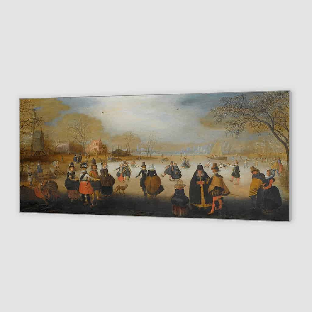 Winter landschap met schaatsers (Adam van Breen)