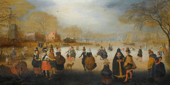Winter landschap met schaatsers (Adam van Breen)