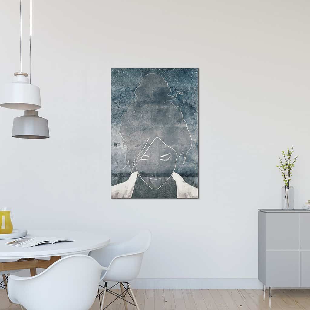 Contour van een vrouw