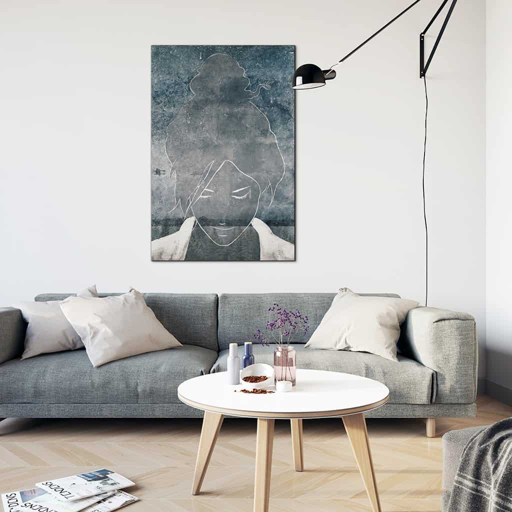 Contour van een vrouw