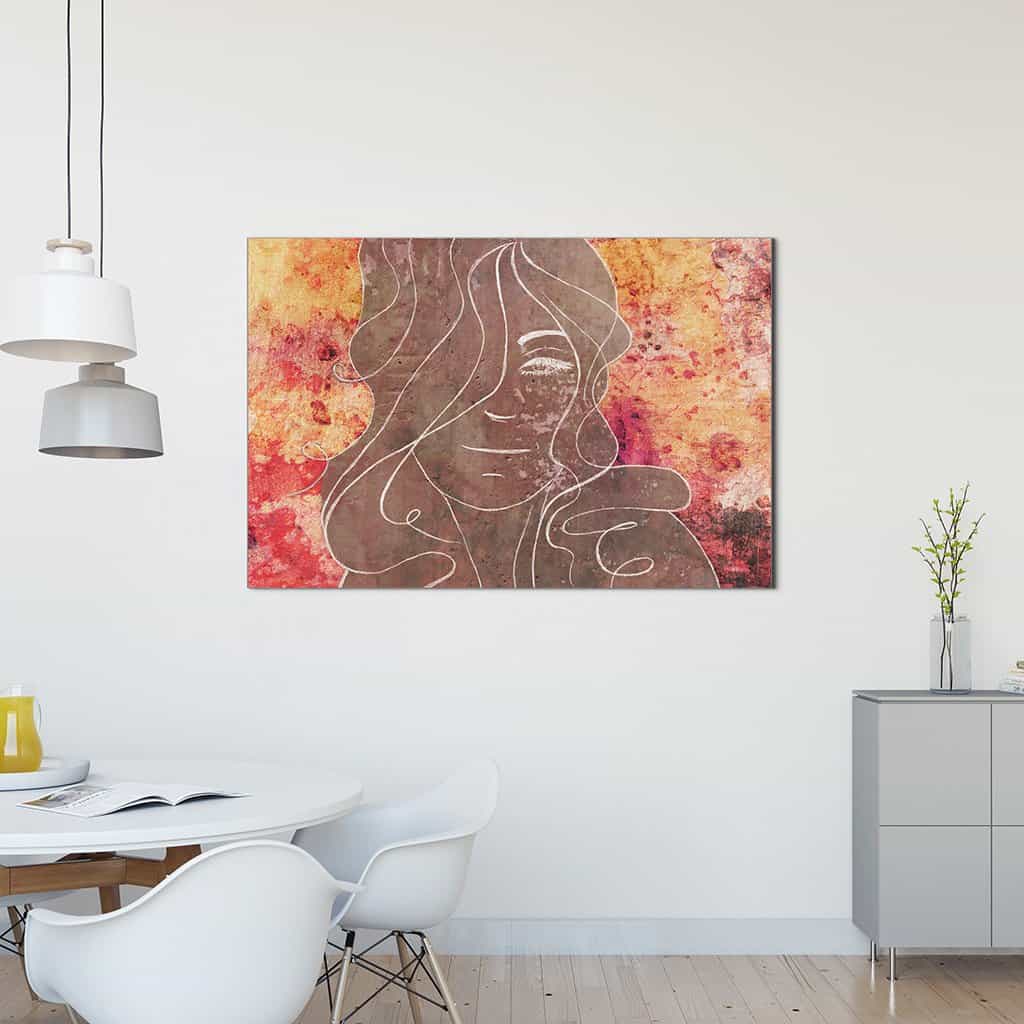 Contour van een vrouw