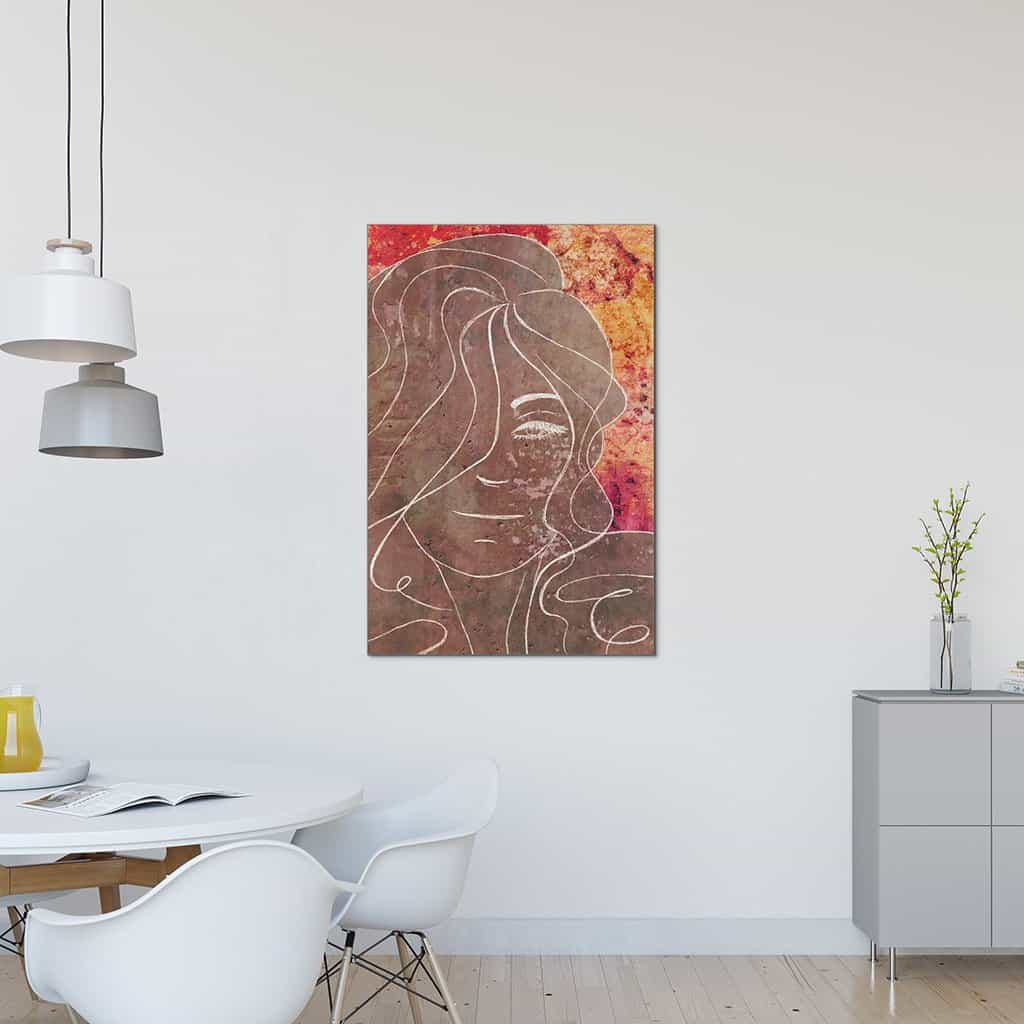 Contour van een vrouw