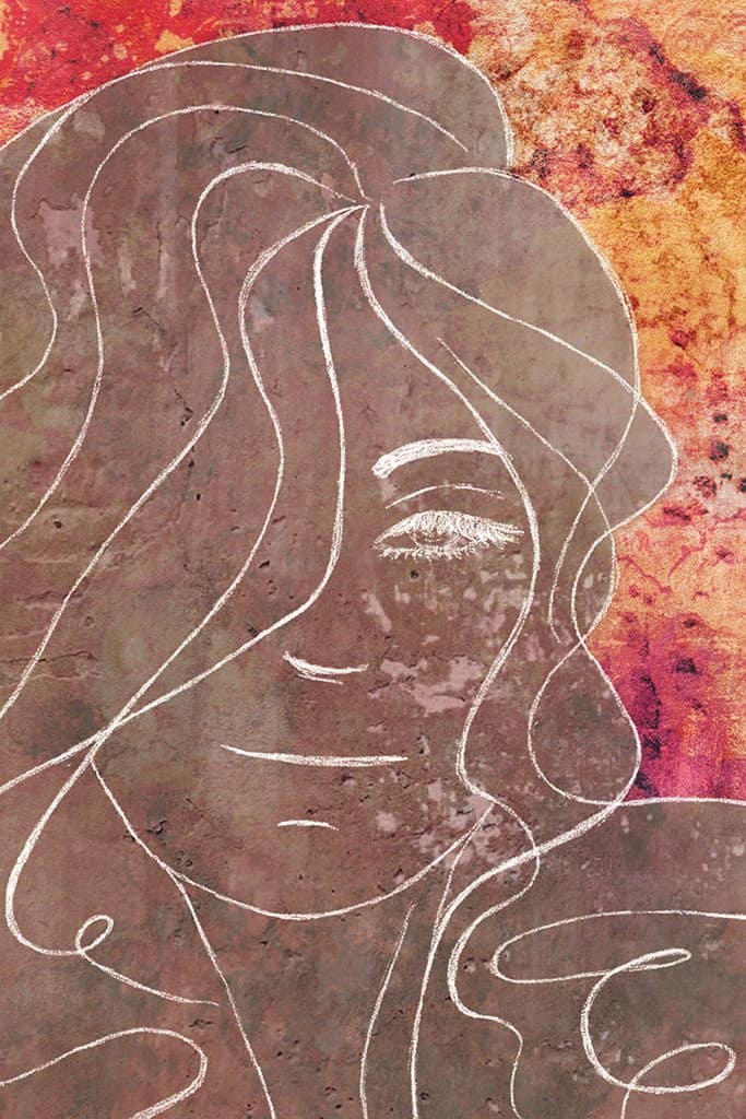 Contour van een vrouw
