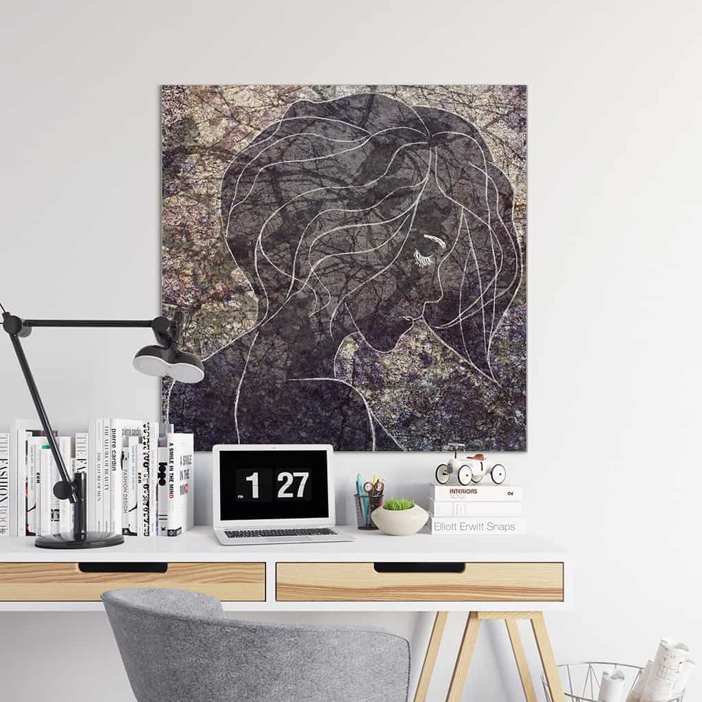 Contour van een vrouw