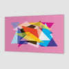 Abstract Geometric Overlay on Pink