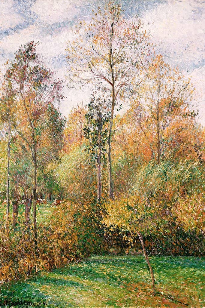 Automne Peupliers Eragny - Camille Pissarro