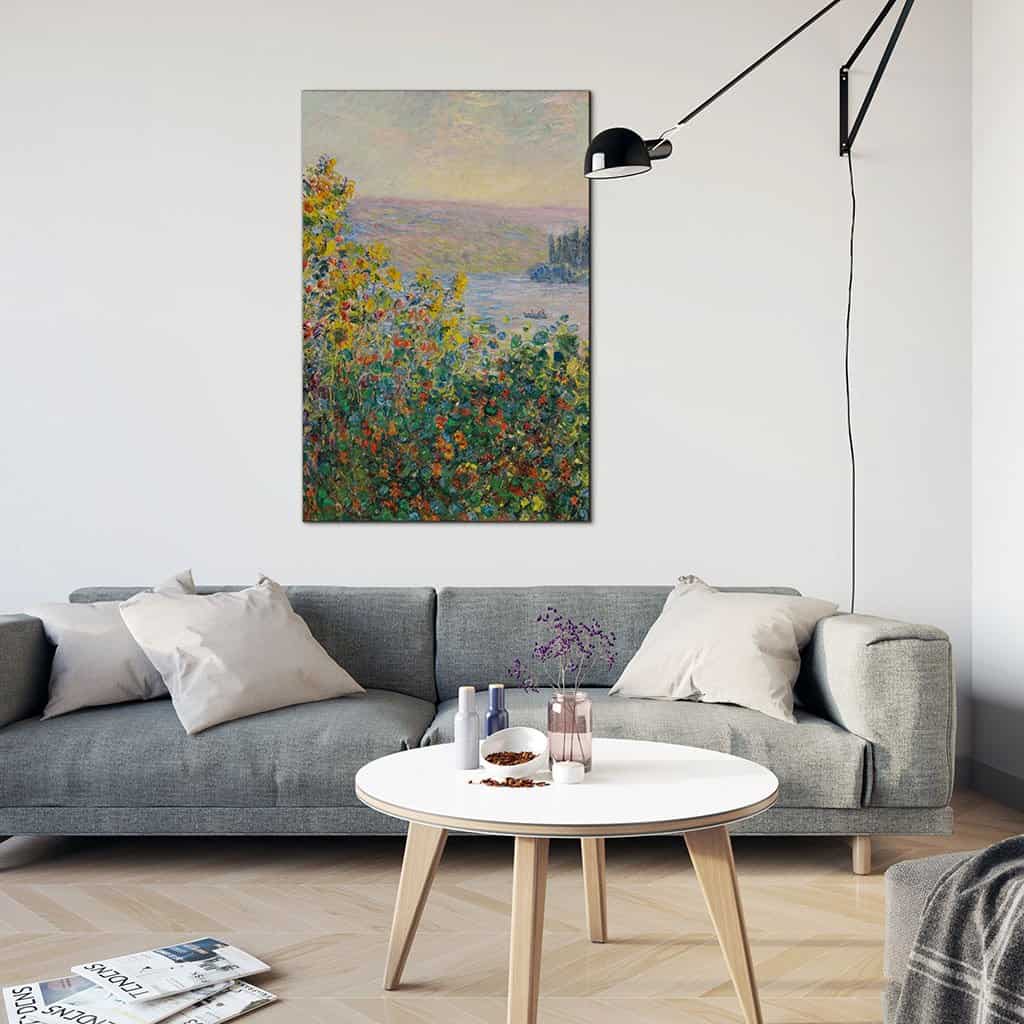 Bloembedden in Vétheuil - Claude Monet