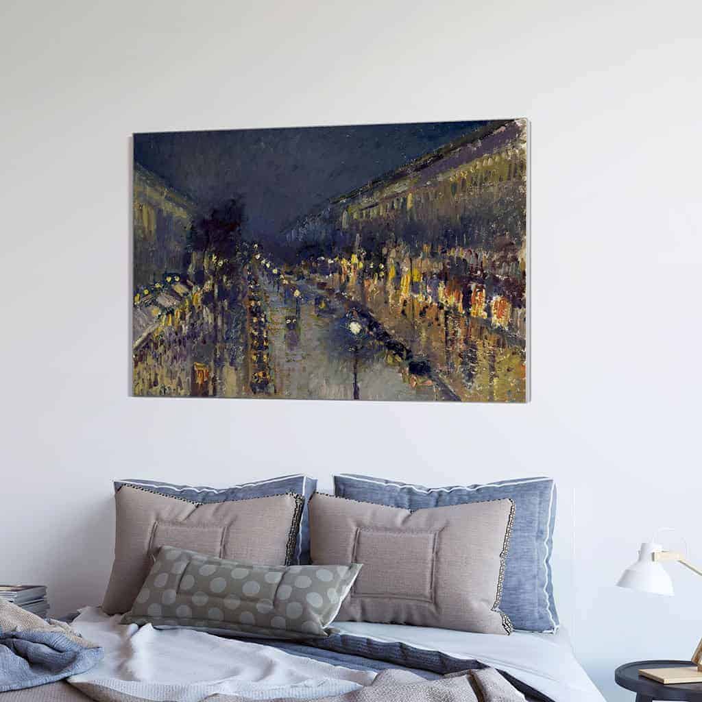 Boulevard Montmartre in de avond - Camille Pissarro