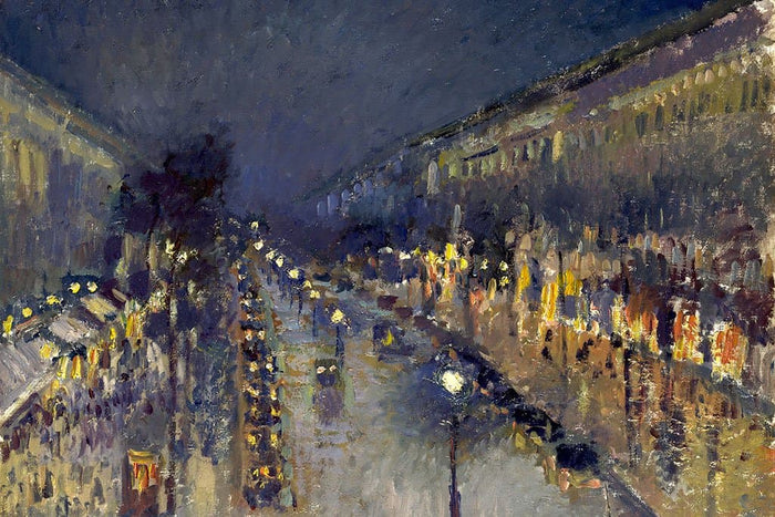 Boulevard Montmartre in de avond - Camille Pissarro