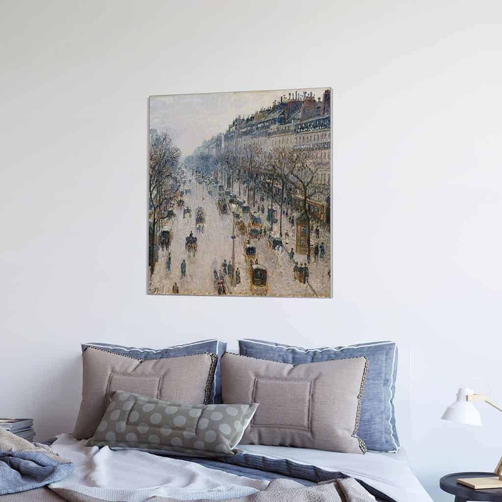 Boulevard Montmartre op een winterochtend - Camille Pissarro