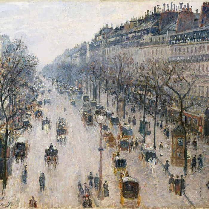 Boulevard Montmartre op een winterochtend - Camille Pissarro