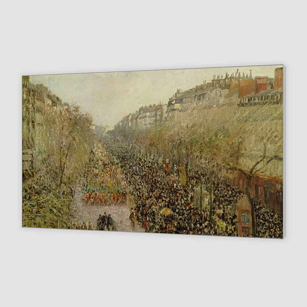 Boulevard Montmartre tijdens Mardi Gras - Camille Pissarro