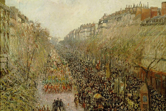 Boulevard Montmartre tijdens Mardi Gras - Camille Pissarro
