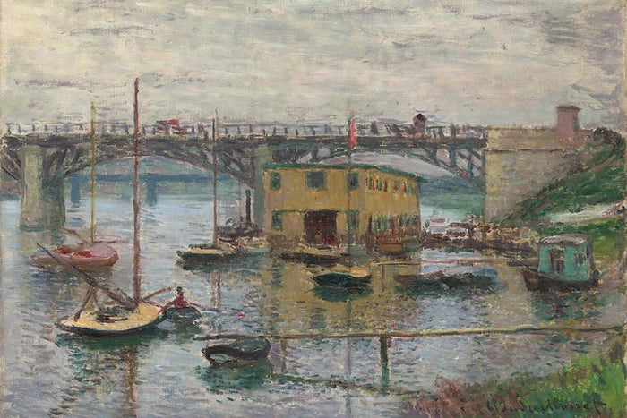 Brug bij Argenteuil op een grijze dag - Claude Monet