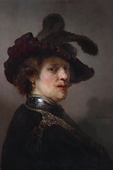 Borstbeeld van een man met pruimenmuts (Rembrandt)