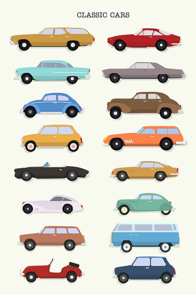 Klassieke auto types