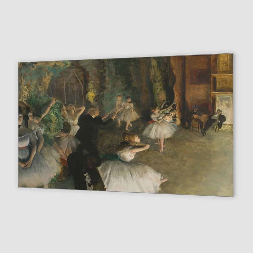 De repetitie van het ballet op het toneel - Edgar Degas