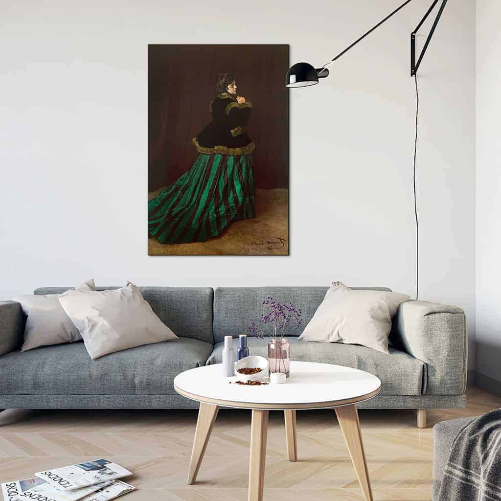 De vrouw in de groene jurk - Claude Monet