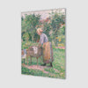 Een Washerwoman bij Eragny - Camille Pissarro