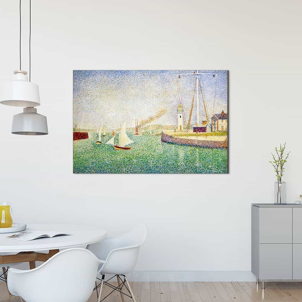 Brug Ingang tot de haven van Honfleur (Georges Seurat)