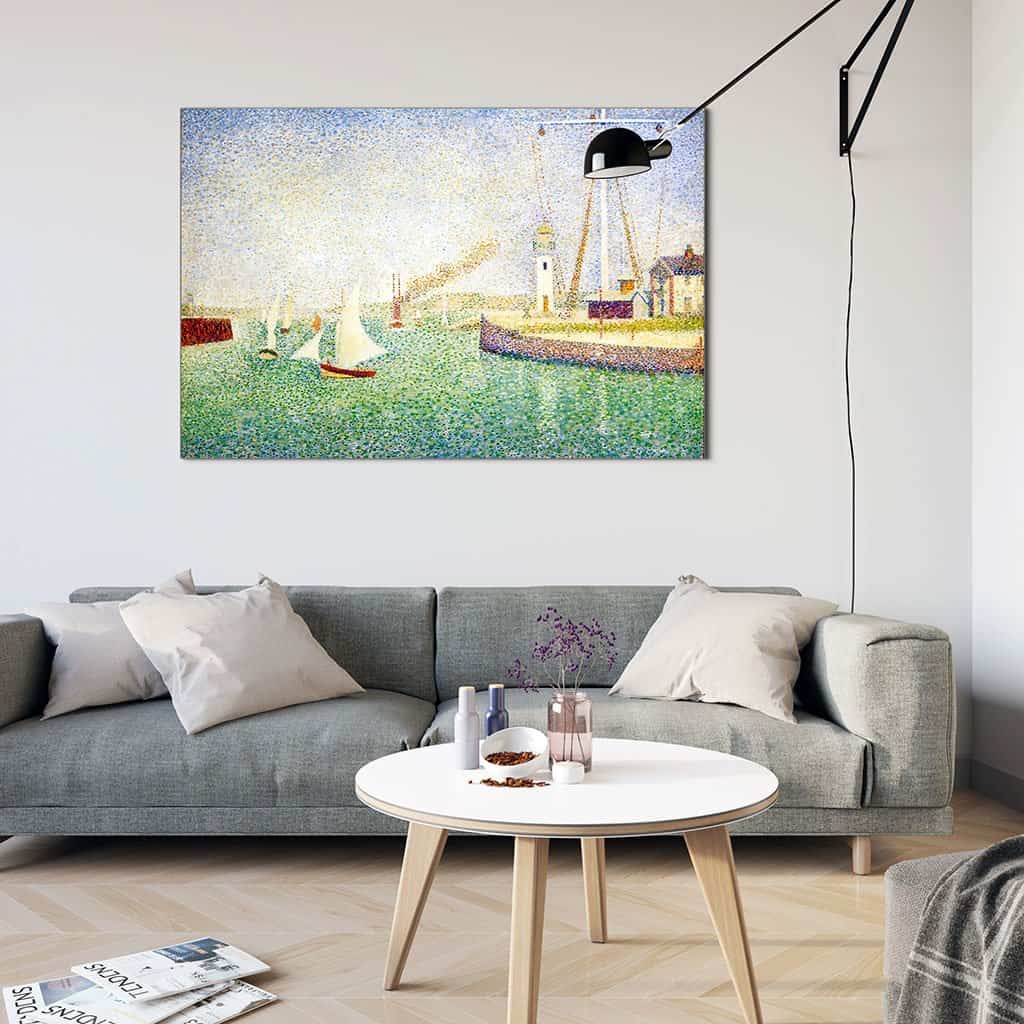 Brug Ingang tot de haven van Honfleur (Georges Seurat)
