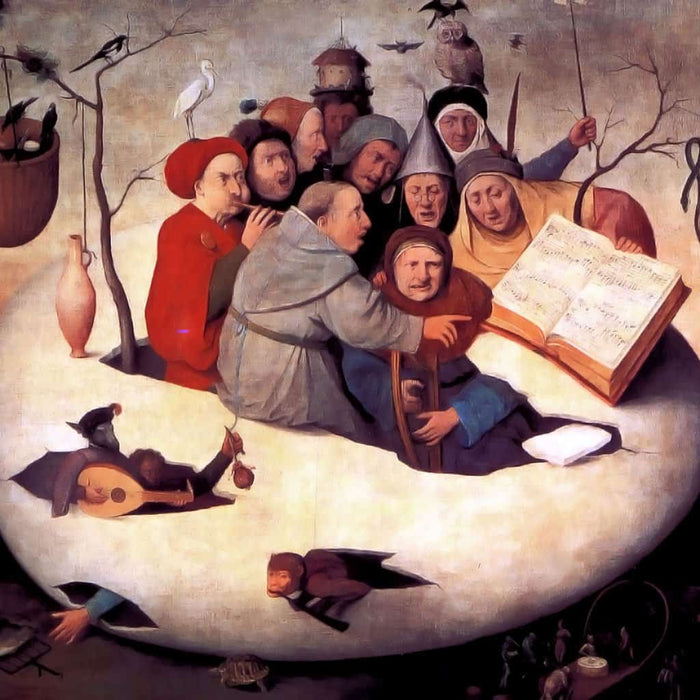 Zangers en musici in een ei (Hieronymus Bosch)