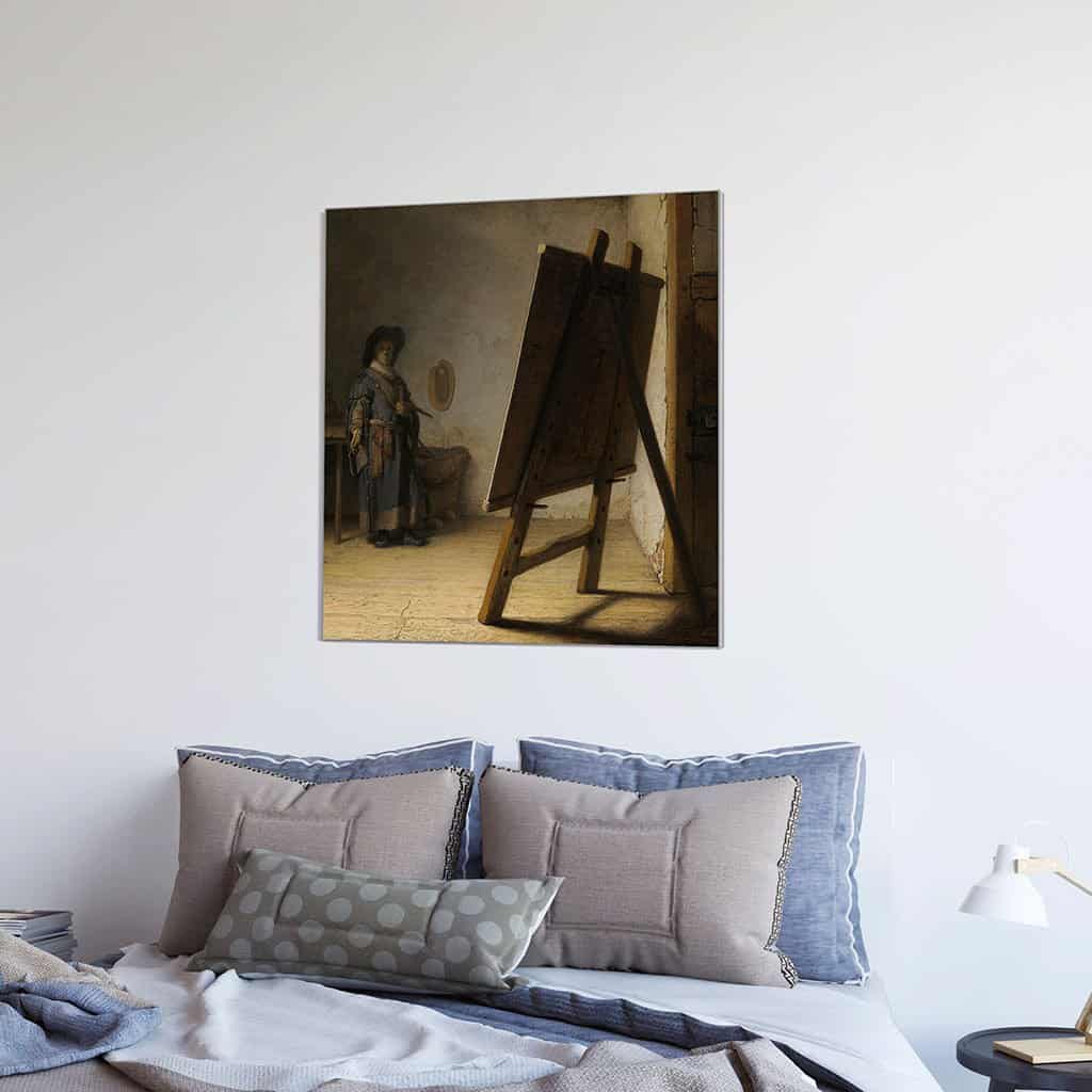 De schilder in zijn atelier-' idea ' (Rembrandt)