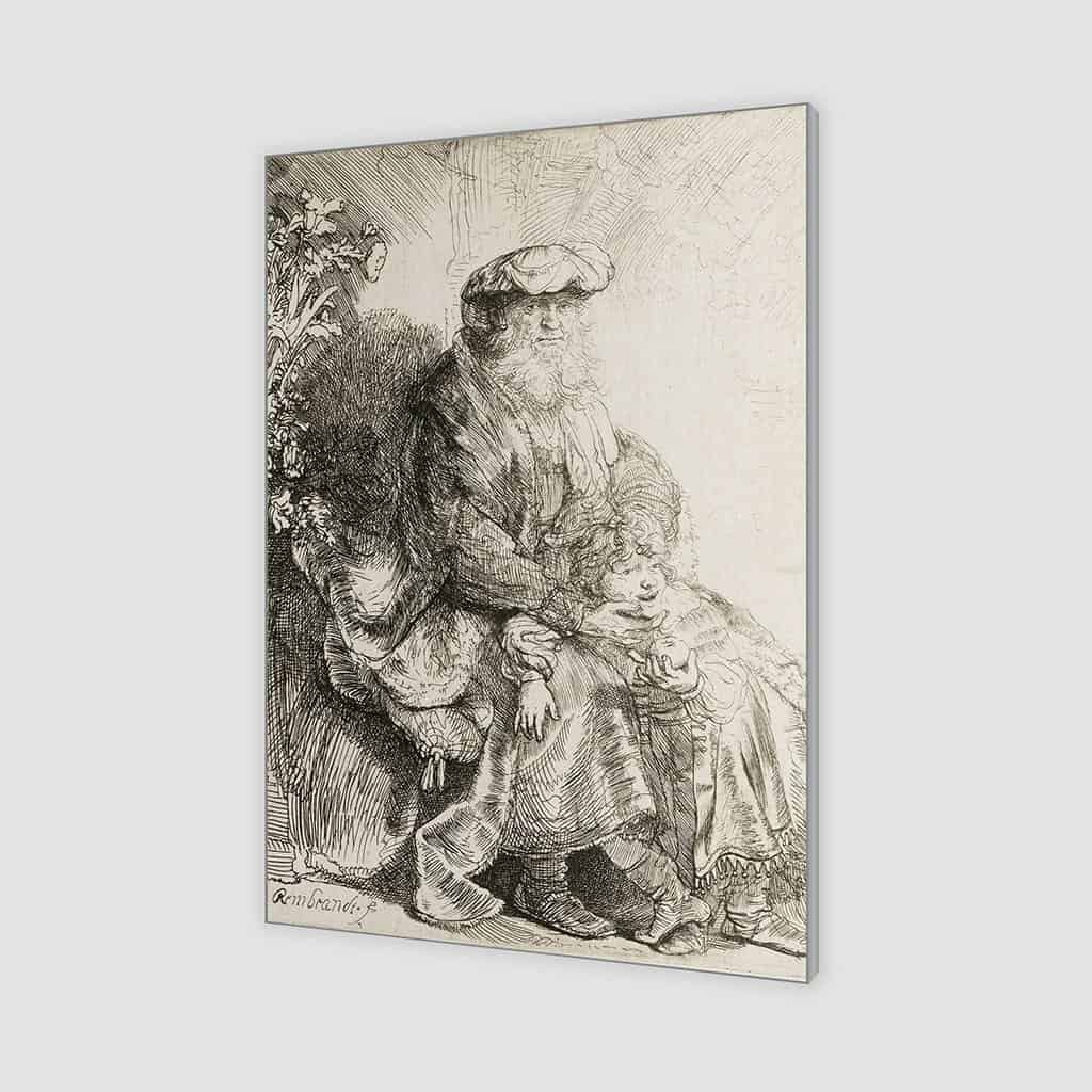 Jacob liefkoost Benjamin - Rembrandt
