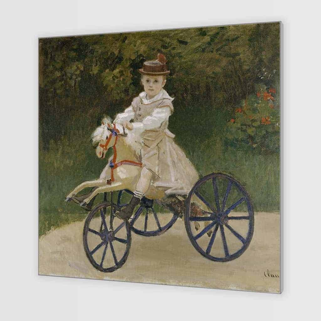 Jean Monet op zijn hobbelpaard - Claude Monet