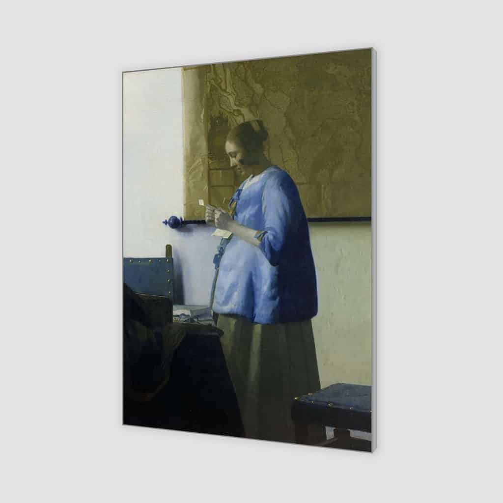 Vrouw in het blauw die een brief leest (Johannes Vermeer)