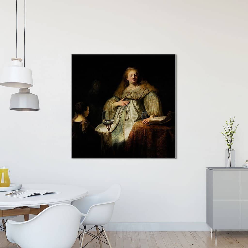 Judith aan het banket van Holofernes - Rembrandt