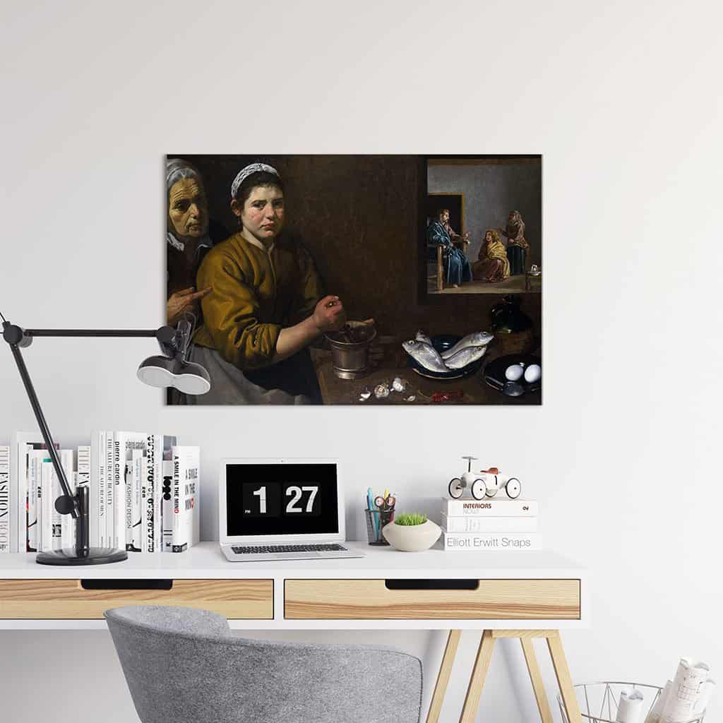 Keuken Scene met Christus in het Huis van Martha en Maria (Diego Velázquez)