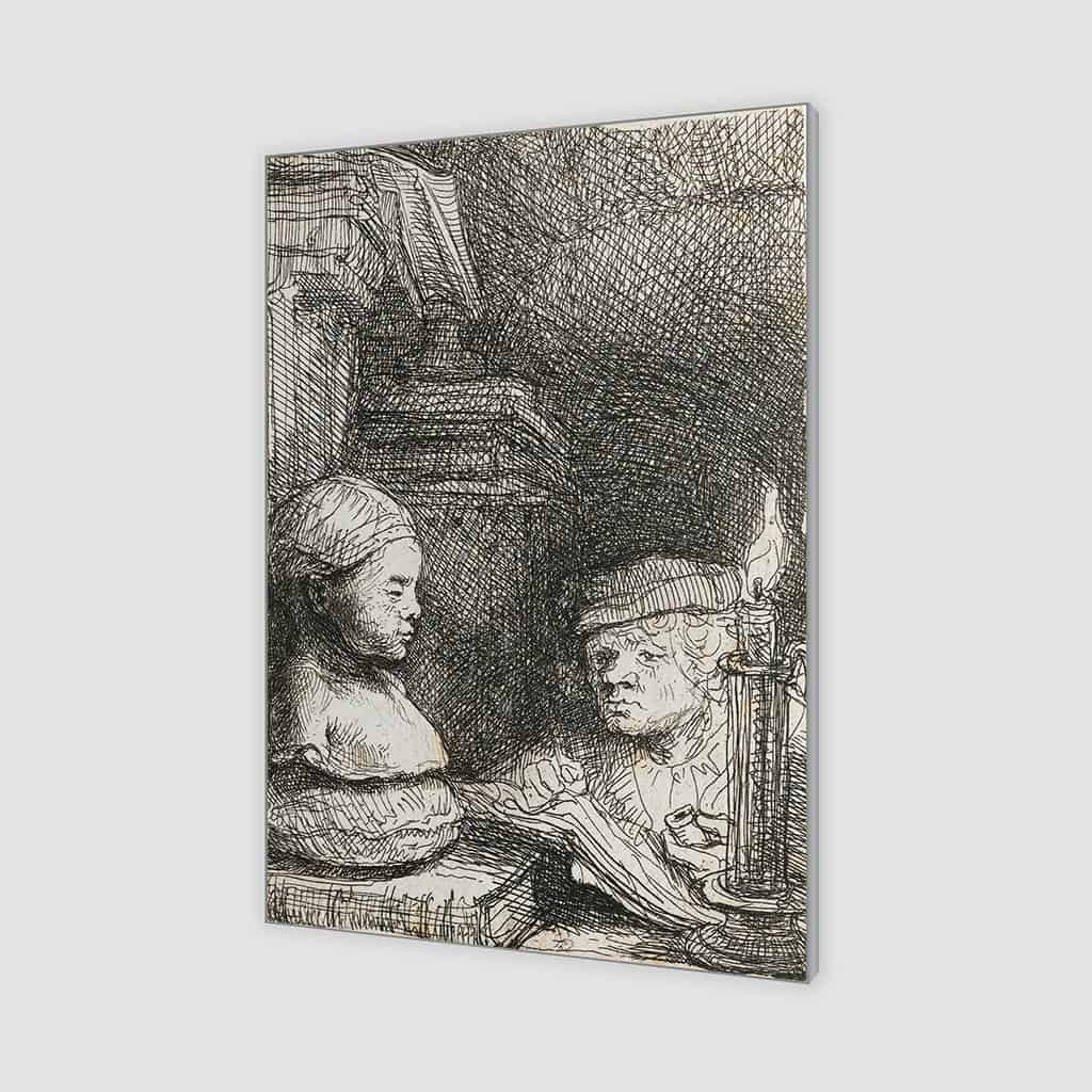 Tekenen van een gipsen beeld - Rembrandt