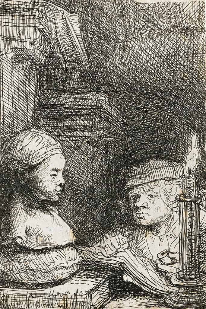 Tekenen van een gipsen beeld - Rembrandt