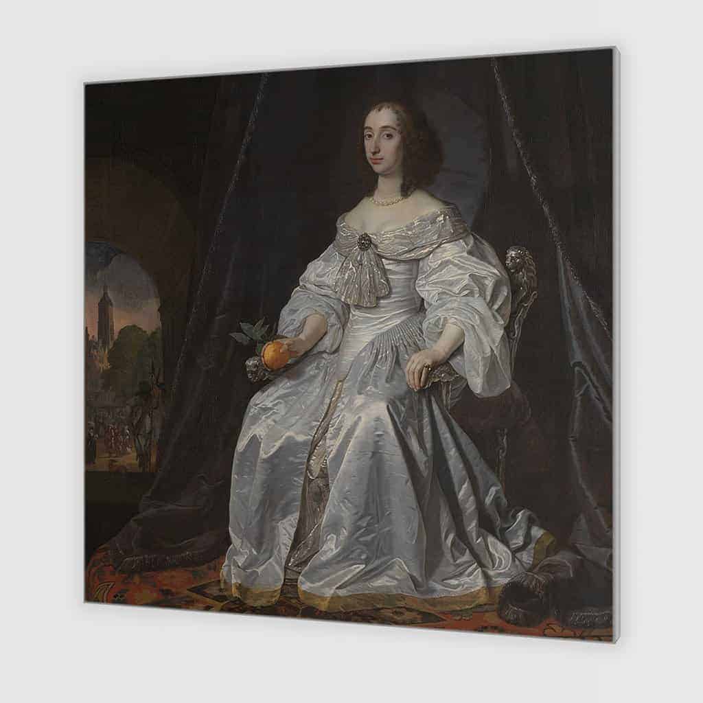 Maria Stuart als weduwe van Willem II - Bartholomeus van der Helst