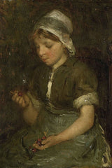 Meisje met kersen - Bernardus Johannes Blommers