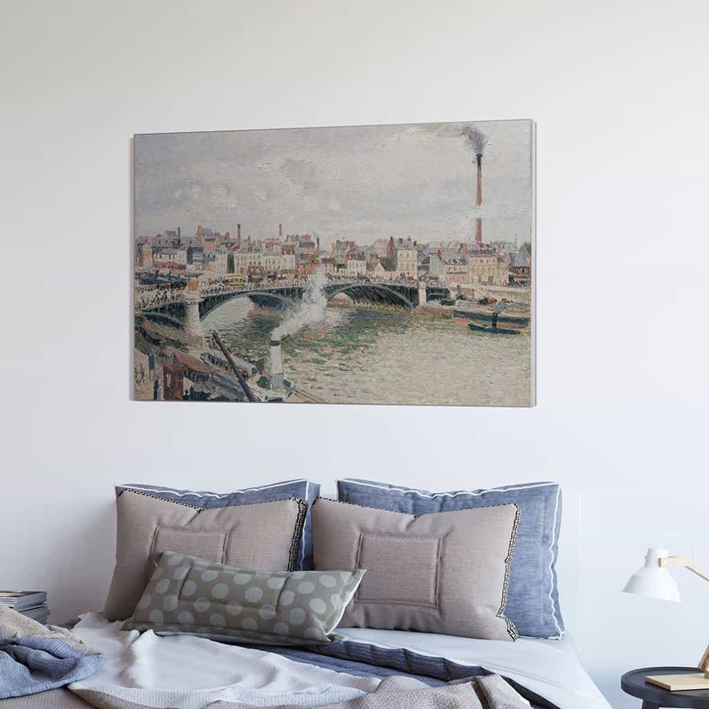 Morning een bewolkte dag Rouen - Camille Pissarro
