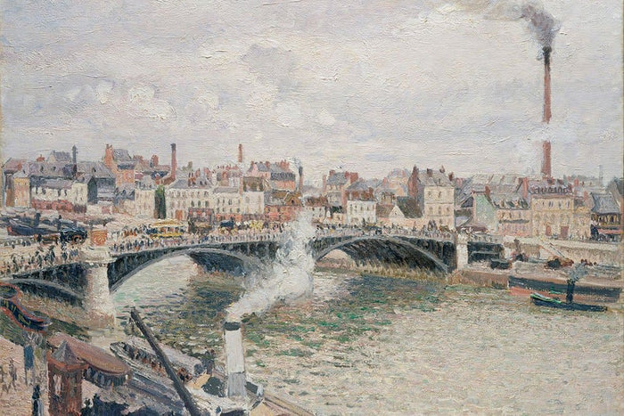 Morning een bewolkte dag Rouen - Camille Pissarro