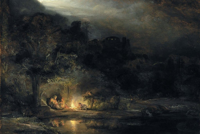 Nachtelijk landschap met de Heilige Familie (Rembrandt)