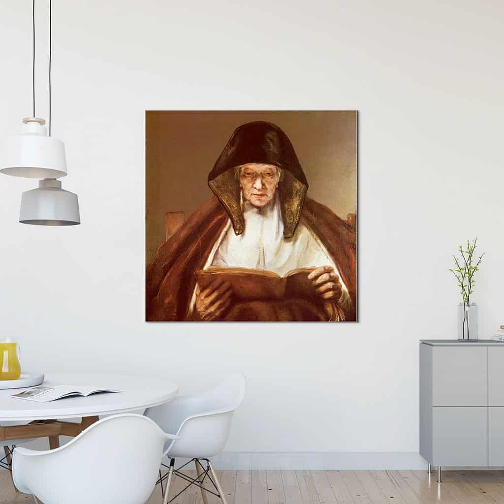 Oude vrouw lezing ll (Rembrandt)