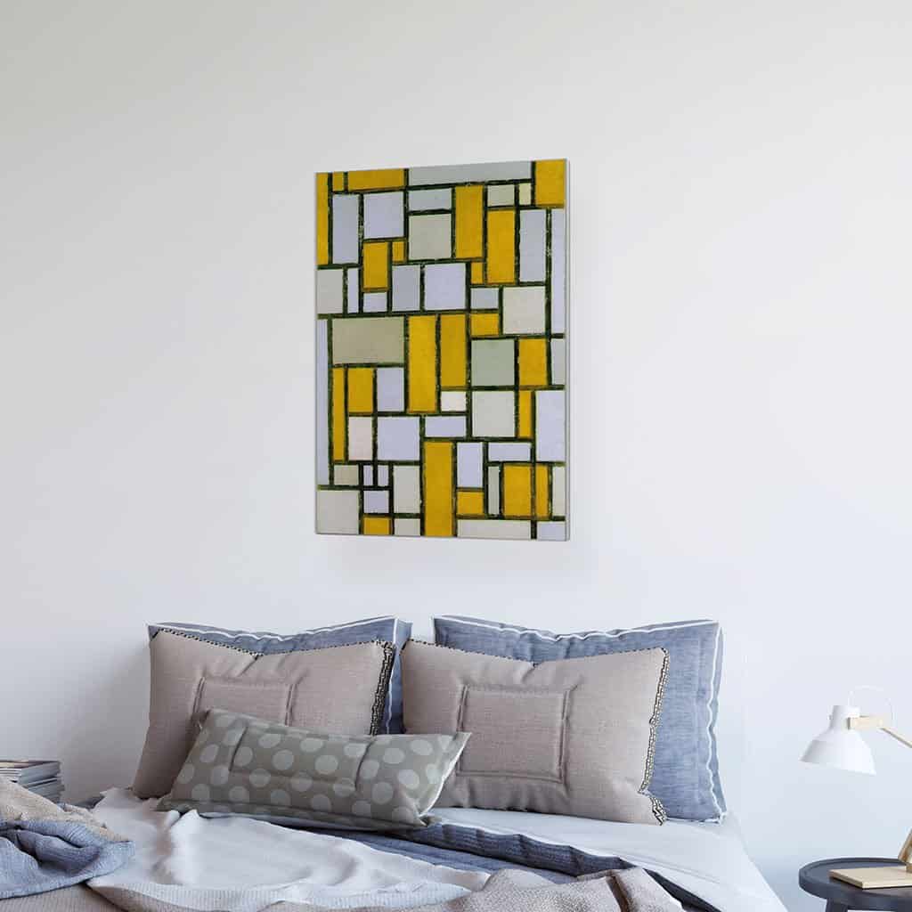 Compositie met grijs en licht bruin (Piet Mondriaan)